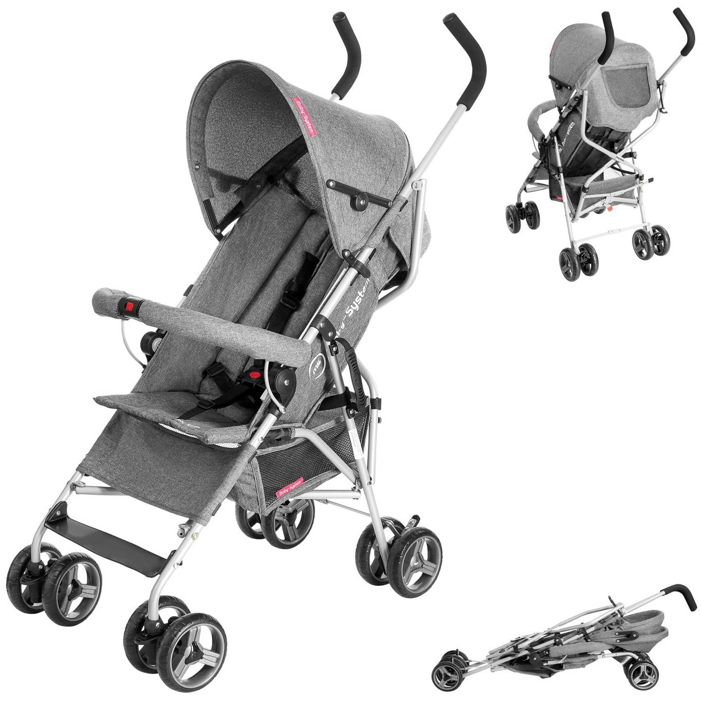 Barton baby stroller - grey