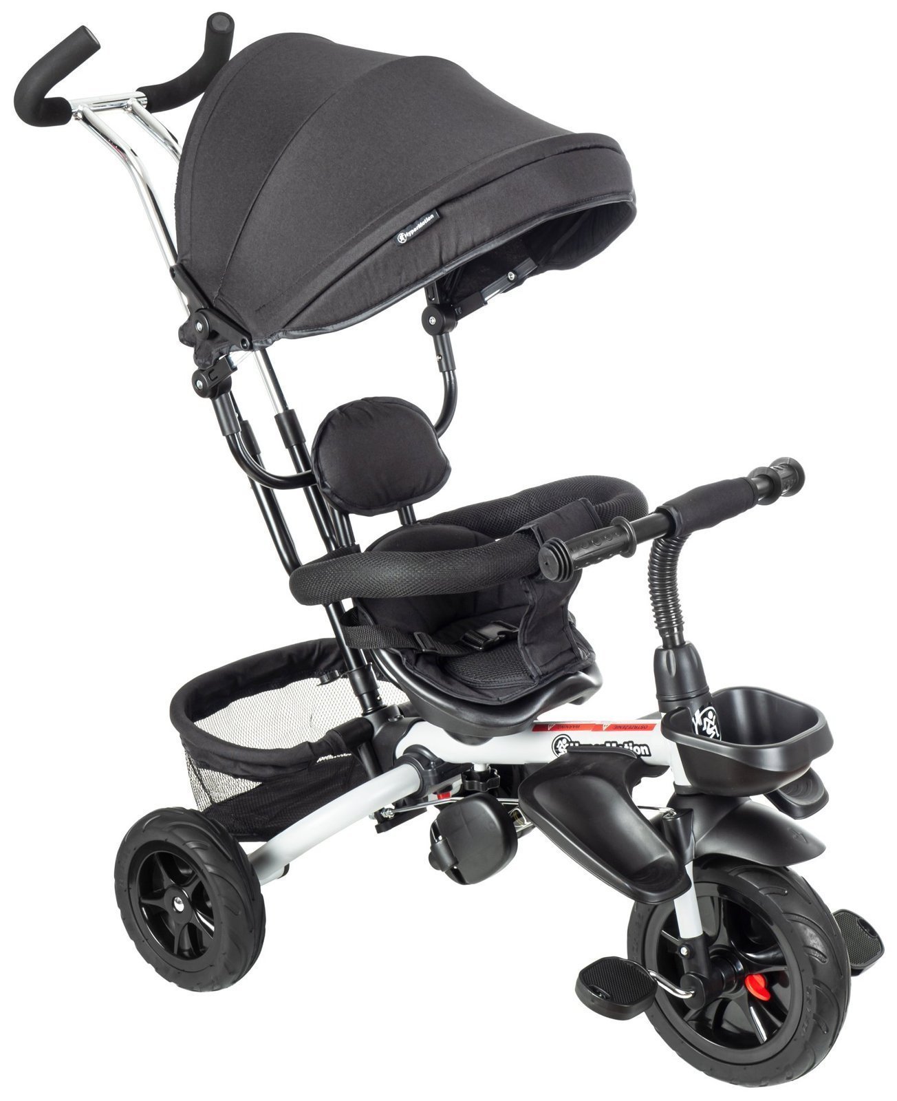 HyperMotion TOBI BUZZ tricycle – rotatable, foldable. Color: gray and black.