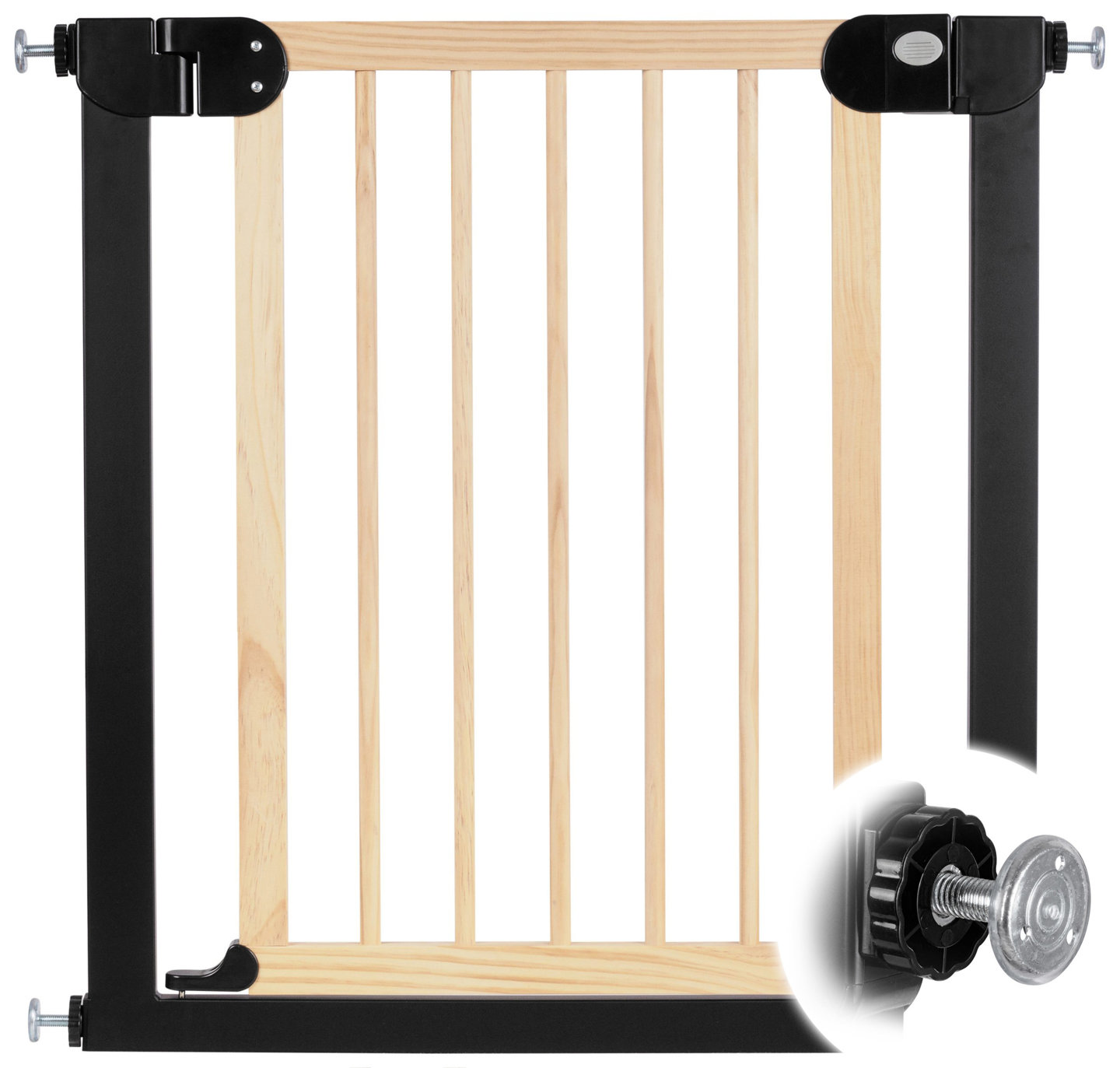 Wooden pressure fit safety gate - safety railing - width: 76...83cm